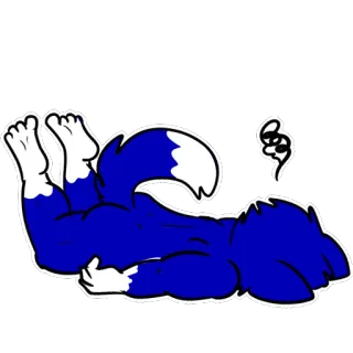 😣 anthro, animal, cartoon, furry, laying, tired telegram sticker