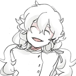 😄 cartoon, anime, girl, cute, smiling, white, female telegram sticker
