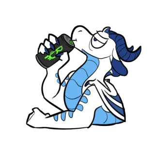 ☕ XP 龙, 饮料, 卡通 telegram sticker
