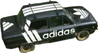 🚗 adidas 車, アディダス, ブランド車, カスタムカー, スリーストライプス, 車両 telegram sticker