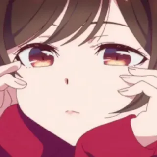 😐 anime, gái, dễ thương, hoạt hình, nhân vật whatsapp sticker