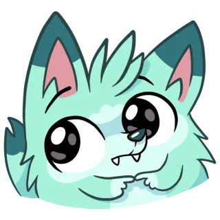 🤷 Cartoon, Sticker, Mignon, Animal, Poilu, Loup telegram sticker