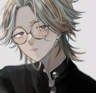 🍙 アニメ, マンガ, キャラクター, 眼鏡, アート, イラスト telegram sticker