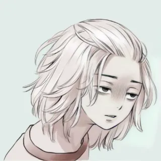😒 Аниме, Манга, Портрет, Эскиз, Персонаж telegram sticker