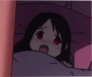 🤒 anime, ragazza, letto, assonnata, cartone animato, stanca telegram sticker