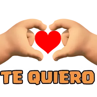 🐬 TE|QUIERO miłość, serce, ręce, hiszpański, kocham cię telegram sticker