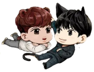 😃 cartoon, cute, characters, kawaii telegram sticker
