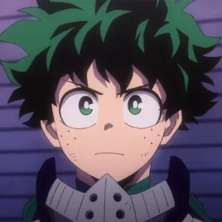 🥦 Izuku Midoriya My Hero Academia anime, manga, hero, green hair, Izuku, Midoriya, My Hero Academia, character telegram sticker
