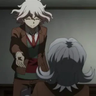 ☺️ Nagito Komaeda Danganronpa anime, character, smile, hope, handshake telegram sticker
