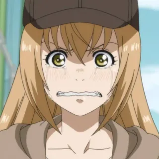 ⚽️ anime, garota, chorando, emocional, triste, chateada, lágrimas, personagem telegram sticker