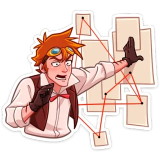 😔 детектив, заговор, тайна, расследование, головоломка telegram sticker