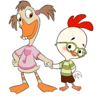 💑 Chicken Little Chicken Little, Abby Mallard, Disney, animiert, Cartoon, Charaktere telegram sticker