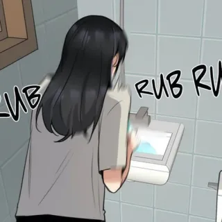 🐾 RUB RUB RUB lavar as mãos, banheiro, pia, limpo, higiene telegram sticker