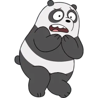 😣 Panda We Bare Bears Panda, We Bare Bears, Cartoon, Bär, Animiert whatsapp sticker