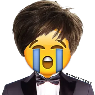 😭 Эмодзи, Плачущий, Смокинг, Официальный, Грустный telegram sticker