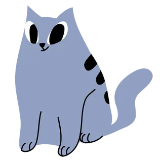 🙂 고양이, 동물, 귀여운, 스티커, 만화, 일러스트 telegram sticker