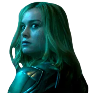 😳 Carol Danvers Captain Marvel 惊奇队长, 卡罗尔·丹弗斯, 漫威, 超级英雄, 女性超级英雄 telegram sticker