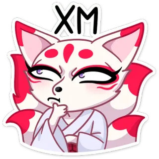 🤔 XM cáo, anime, nhãn dán, hoạt hình, dễ thương, furry, động vật, nhân vật whatsapp sticker