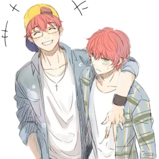 😁 anime, characters, friendship, art, cartoon, illustration telegram sticker