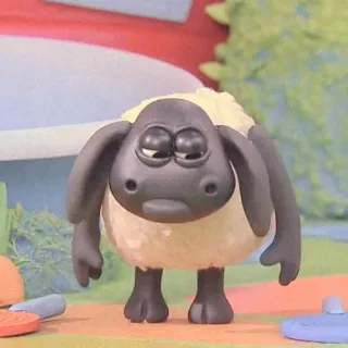 🍄 Shaun Shaun the Sheep Schaf, Cartoon, Animation, Tier, Knetanimation telegram sticker