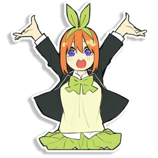 🙌 Yotsuba Nakano The Quintessential Quintuplets Anime, Gadis, Imut, Stiker, Yotsuba Nakano, The Quintessential Quintuplets whatsapp sticker