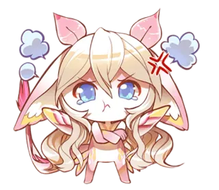 😤 en colère, pleurant, animé, manga, dessin animé, triste, chibi, mignon whatsapp sticker