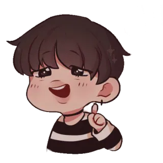 ☝️ 만화, 캐릭터, 귀여운, K팝 telegram sticker