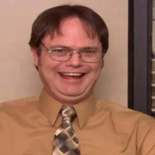 😎 Dwight Schrute The Office Dwight Schrute, The Office, Komedi, Acara TV, Karakter whatsapp sticker