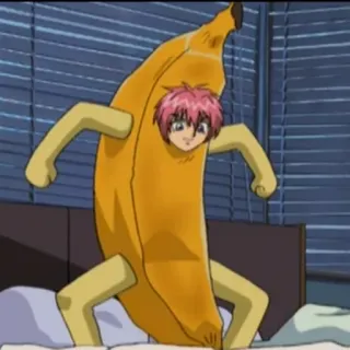 😠 Anime, Banane, Cartoon, Lustig, Kostüm, Essen telegram sticker