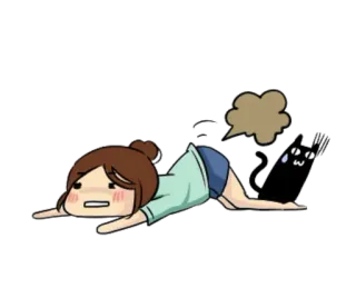 💨 cartone animato, gatto, peto, umorismo, divertente, flatulenza whatsapp sticker
