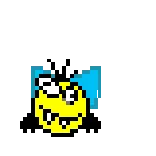 ❤️ Pixel art, Mostro, Cartone animato, Carino, Giallo, Personaggio telegram sticker