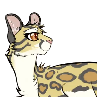😺 Katze, Ozelot, Katzenartig, Tier, Zeichnung, Aufkleber telegram sticker