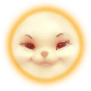 🌞 Gesicht, Orange, Maskottchen, Cartoon, lächelnd, Tier telegram sticker