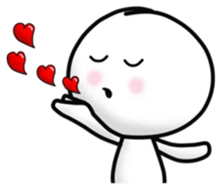 😘 amore, cartoni animati, cuore, bacio, carino telegram sticker
