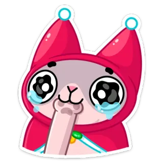 🤩 cat, cute, crying, cartoon, sticker, kawaii, sad telegram sticker