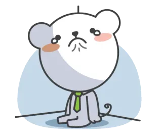 🥺 Desenho animado, Animal, Personagem, Triste, Fofo, Desenho telegram sticker