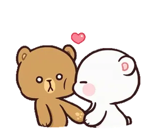 😘 หมี, น่ารัก, ความรัก, หัวใจ, การ์ตูน, น่าเอ็นดู telegram sticker