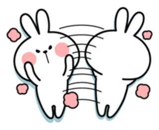 😠 kelinci, kelinci, jari tengah, menyinggung, stiker, kartun telegram sticker