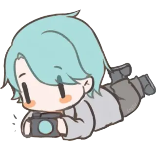 📷 Cartone animato, Chibi, Fotocamera, Carino, Fotografia telegram sticker