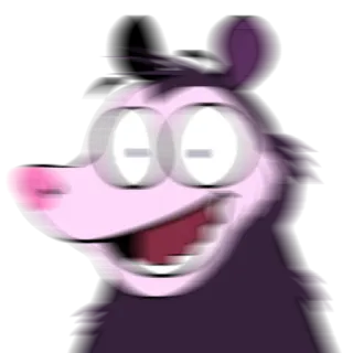 😃 opossum, cartoon, animal, funny, cute whatsapp sticker