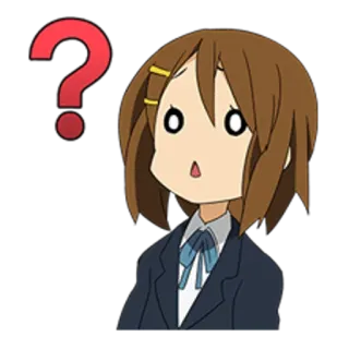 ❓ Anime, Ponto de interrogação, Confuso, Personagem, Kawaii telegram sticker