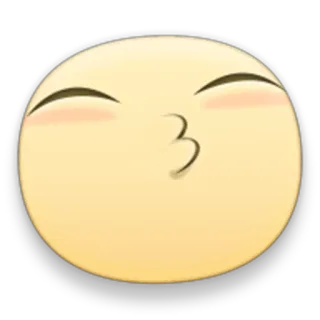 😚 emoji, bacio, faccia, giallo telegram sticker