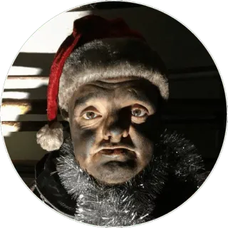 🎅 Natal, gorro de Papai Noel, homem, pessoa, retrato, fio de Natal telegram sticker