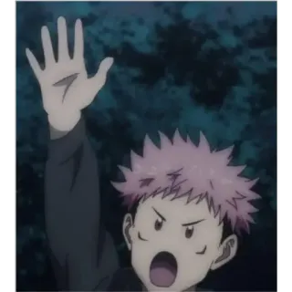 🙂 Yuji Itadori Jujutsu Kaisen anime, jujutsu kaisen, yuji itadori, character, manga whatsapp sticker