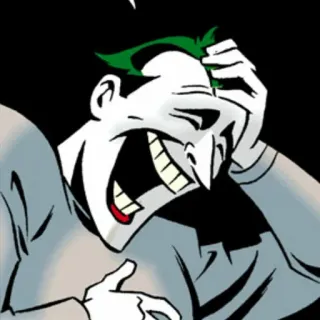 📎 Joker Joker, Batman, Bösewicht, DC Comics, Comicfigur, Clown, Krimineller, Wahnsinnig telegram sticker