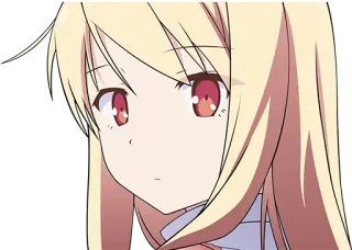 😶 Anime, Dziewczyna, Kreskówka, Blond włosy telegram sticker