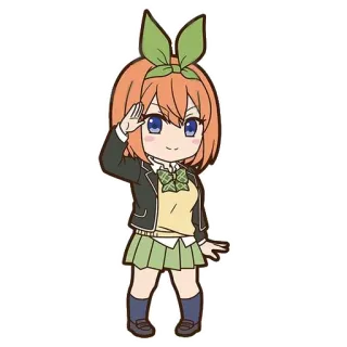 💚 Anime, Karakter, Gadis, Hormat whatsapp sticker