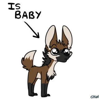 👶 IS BABY cane, bambino, animale, carino, animale domestico telegram sticker