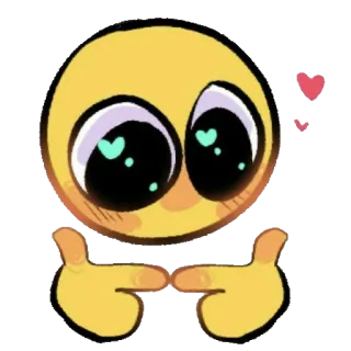 🥺 Emoji, Mignon, Amour, Timide, Coeurs telegram sticker
