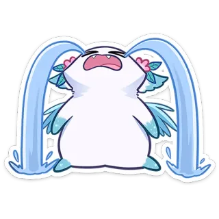 😭 huilen, verdrietig, tranen, cartoon, illustratie, schattig telegram sticker